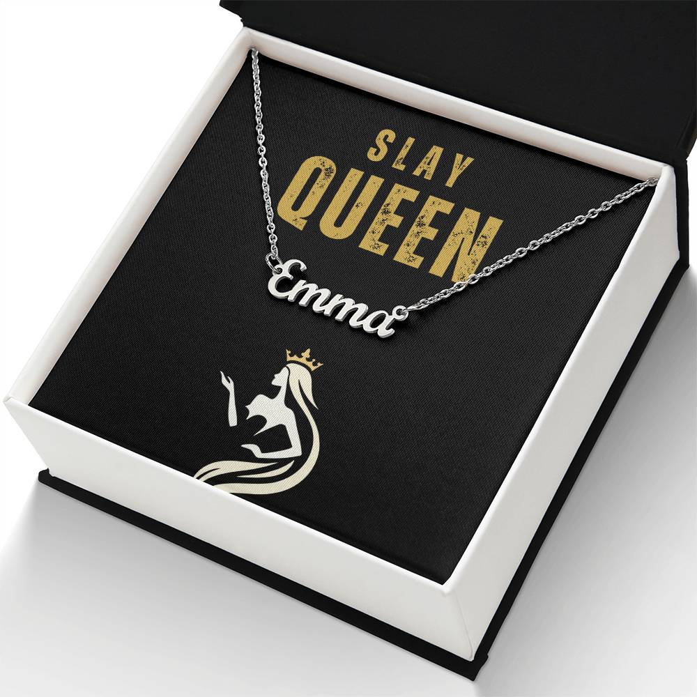 Slay Queen Custom Name Necklace