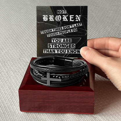 Not Broken - You Are Stronger Than You Know Men's Bracelet