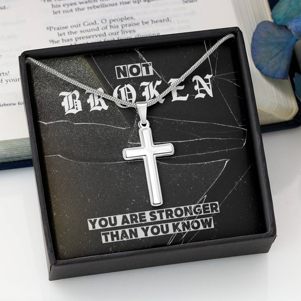 Stronger Than You Know Cross Necklace