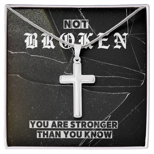 Stronger Than You Know Cross Necklace