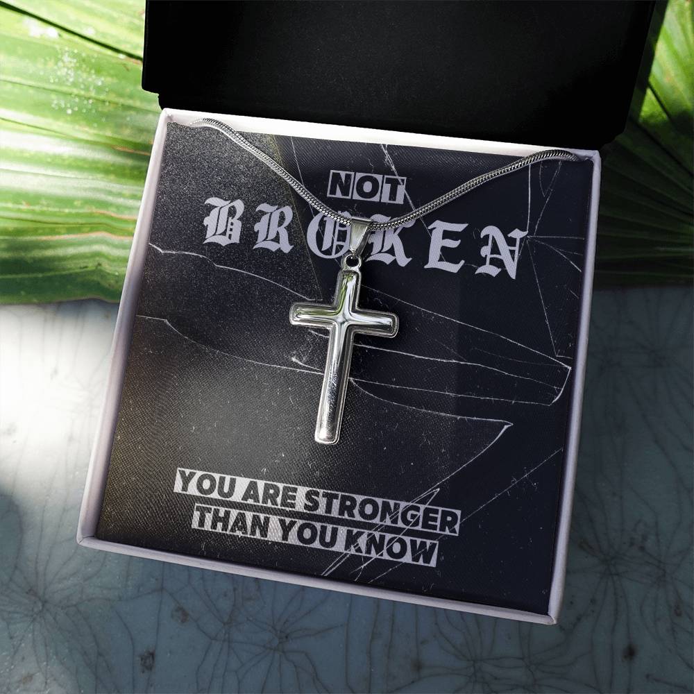 Stronger Than You Know Cross Necklace