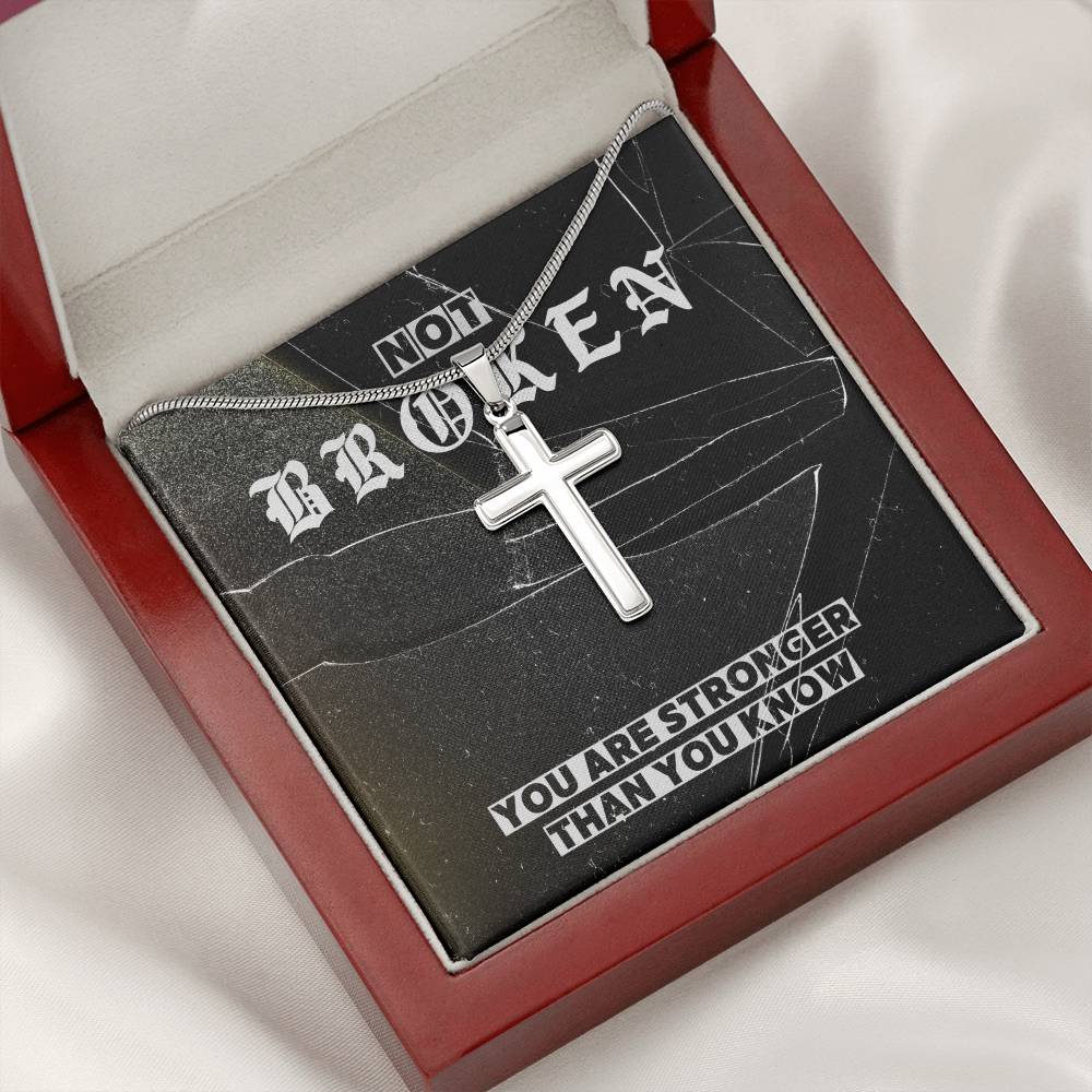 Stronger Than You Know Cross Necklace