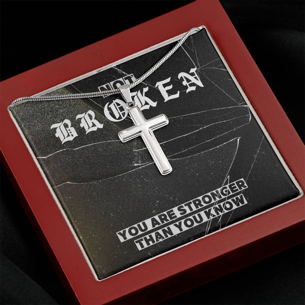 Stronger Than You Know Cross Necklace