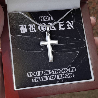 Stronger Than You Know Cross Necklace